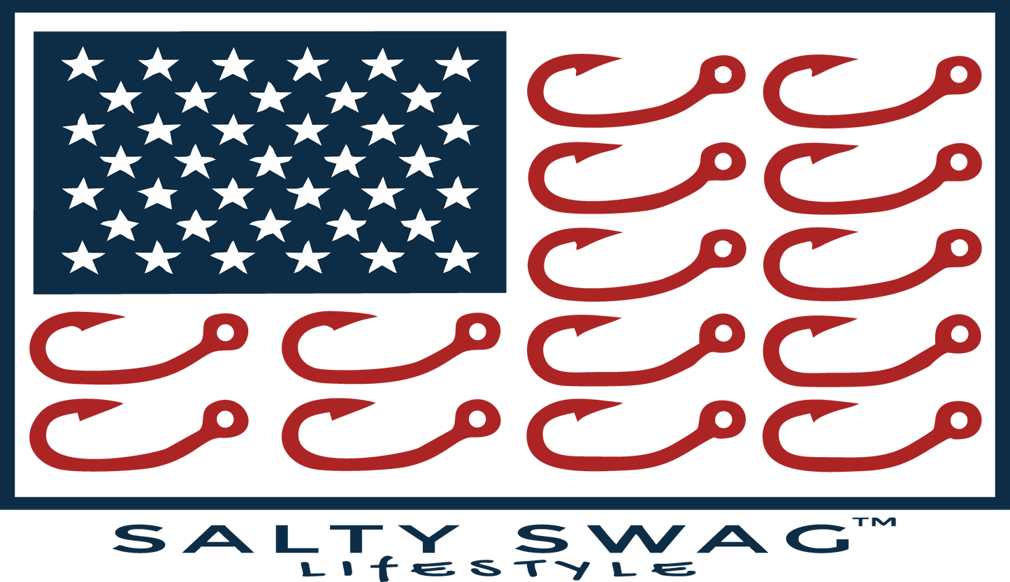 American Flag fishing hook shirt